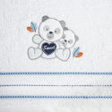BABY1 weiß blau 50x90 cm Handtuch cm Bär Muster