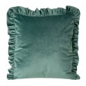 Kissenbezug Velvet Samt 25 O 45x45 dunkelminze Rüsche