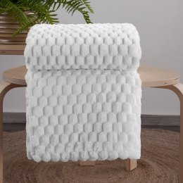 Wohndecke Kuscheldecke Decke MICROFASER Sofadecke Tagesdecke CINDY6 130x160 weiß