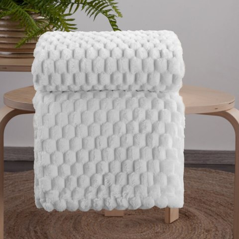 Wohndecke Kuscheldecke Decke MICROFASER Sofadecke Tagesdecke CINDY6 170X210 weiß