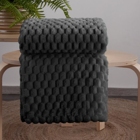 Wohndecke Kuscheldecke Decke MICROFASER Sofadecke Tagesdecke CINDY6 170X210 schwarz