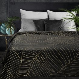 Elegante Decke mit Muster LUNA 1 150x200 cm schwarz gold