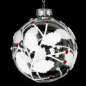 Christbaumschmuck Glas 116 8CM weiß silber