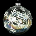 Christbaumschmuck Glas 118B 10CM weiß silber