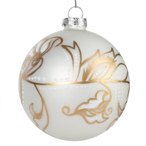 Christbaumschmuck Glas 139B 8CM BIAŁ