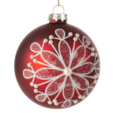 Christbaumschmuck Glas 140B 8CM rot