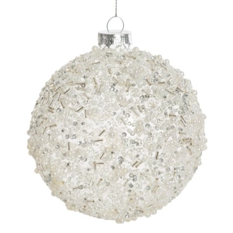 Christbaumschmuck Glas 182A 8CM silber TRAN