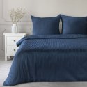Bettwäsche garnitur Satin VERA dunkelblau 160x200 2x Kissenbezüge 70x80