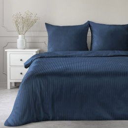 Bettwäsche garnitur Satin VERA dunkelblau 160x200 2x Kissenbezüge 70x80