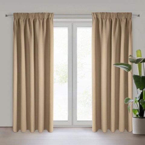 Vorhang BLACKOUT beige 135x270 Kräuselband