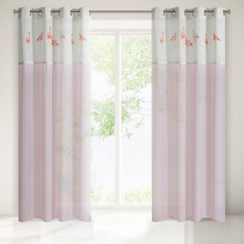 Vorhang FLAMINGO rosa 140X250 Ösen