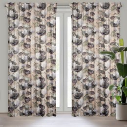 Vorhang LOTOS beige+ZI 140X270 Kräuselband SZEL