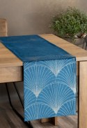 Tischdecke BLINK 14 dunkelblau 35X140 dunkelblau Velvet Samt