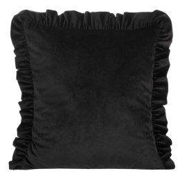 Kissenbezug Velvet Samt 25 I 45x45 schwarz Rüsche