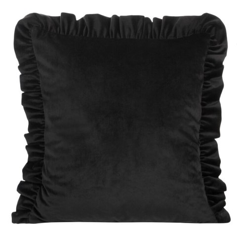 Kissenbezug Velvet Samt 25 I 45x45 schwarz Rüsche