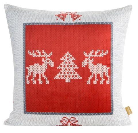 Weihnachten NOEL Kissenbezug 03 60x60 weiß rot