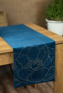 Tischdecke BLINK 13 dunkelblau 35X140 dunkelblau Velvet Samt