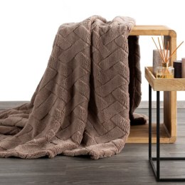 Wohndecke CARO, Design91, Karierte Kuscheldecke ideales Geschenk Weiche, warme Decke 200x220 cm braun