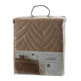 Gesteppte Tagesdecke Gesteppte Tagesdecke Bettüberwurf LUIZ 6 170x210 cm dunkelbeige gold