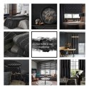 Samtvorhang Velours Vorhänge zum Wohnzimmer Prachtvoll Elegant schwarz 135x270 T