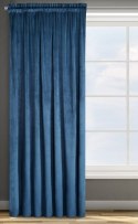 Samtvorhang Velours Vorhänge zum Wohnzimmer Prachtvoll Elegant blau 135x300 cm Kräuselband