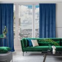 Samtvorhang Velours Vorhänge zum Wohnzimmer Prachtvoll Elegant blau 135x300 cm Kräuselband