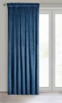 Samtvorhang Velours Vorhänge zum Wohnzimmer Prachtvoll Elegant blau 140x270 cm Kräuselband