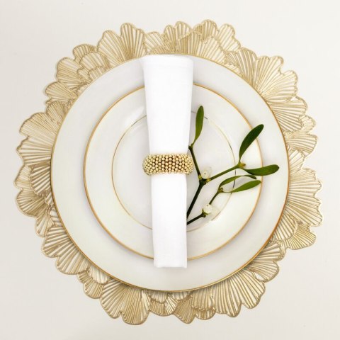 Tischset LAURA silber 38 RD x6 SR