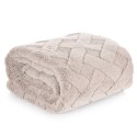 Wohndecke CARO, Design91, Karierte Kuscheldecke ideales Geschenk Weiche, warme Decke 150x200 cm beige