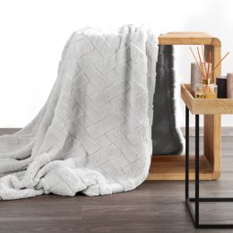 Wohndecke CARO, Design91, Karierte Kuscheldecke ideales Geschenk Weiche, warme Decke 150x200 cm silber