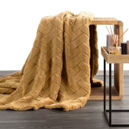 Wohndecke CARO, Design91, Karierte Kuscheldecke ideales Geschenk Weiche, warme Decke 200x220 cm honig