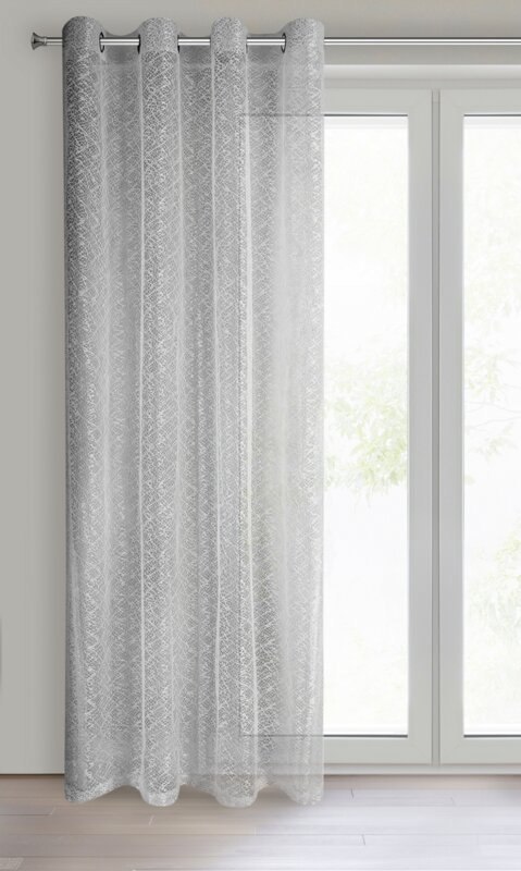 Gardine AMANDA silber 140x250 Ösen