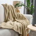 Wohndecke TEDY Teddy-Fleece kuschelige Sofadecke Sesselschoner Extra weich hellbeige 170x210 cm hellbeige