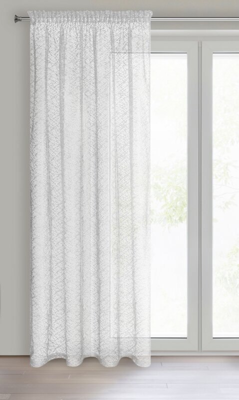 Gardine AMANDA weiß 140x270 Kräuselband