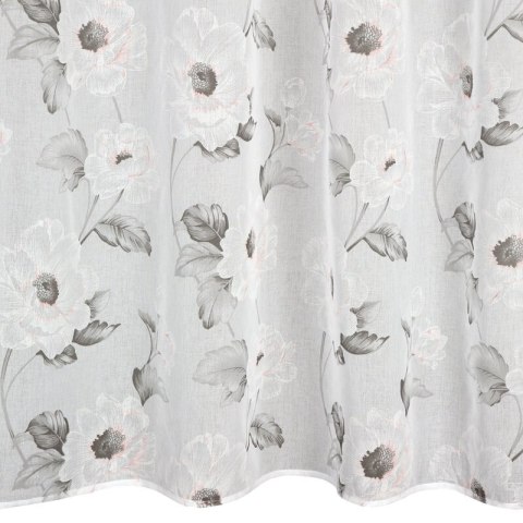 Gardine BESSY weiß rosa 140x250 Ösen