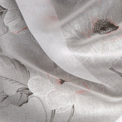 Gardine BESSY weiß rosa 140x250 Ösen