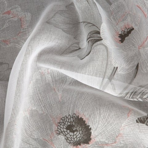 Gardine BESSY weiß rosa 140x250 Ösen