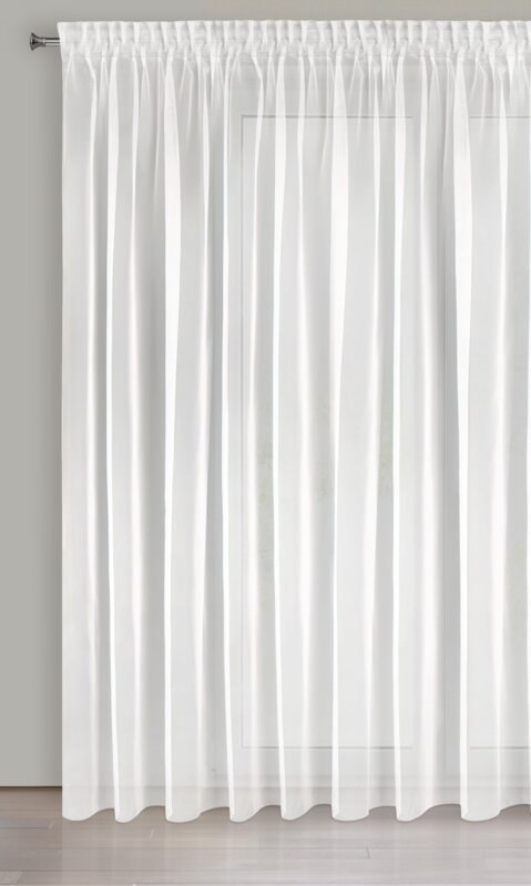 Gardine ESEL weiß 400x250 Kräuselband