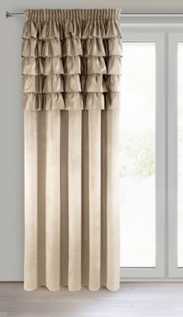 Vorhang AURA dunkelbeige 140x270 cm Kräuselband