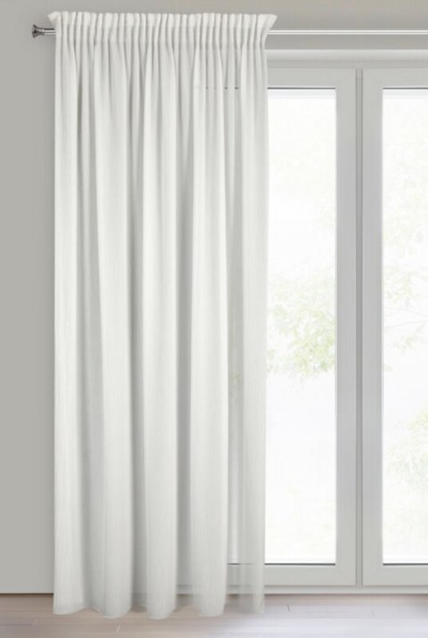 Gardine MELINDA weiß 135x270 Tunnelzug Kräuselband