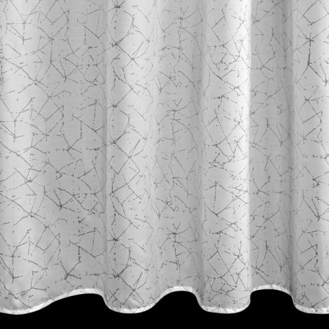 Gardine ROxI weiß silber 140x270 Kräuselband Tunnelzug