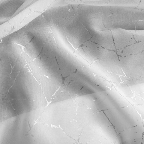 Gardine ROxI weiß silber 140x270 Kräuselband Tunnelzug