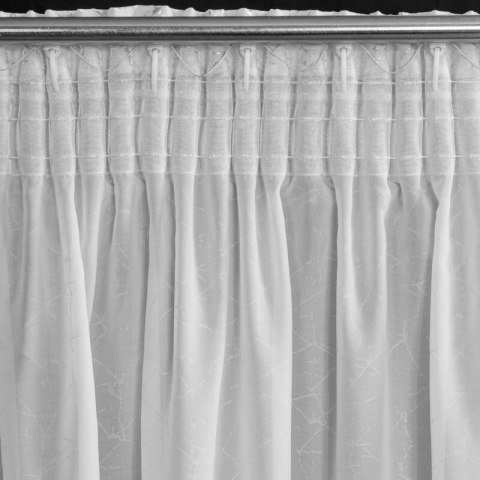 Gardine ROxI weiß silber 140x270 Kräuselband Tunnelzug