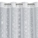 Weihnachten Gardine SNOW weiß silber 140X250 Ösen