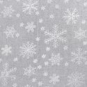 Weihnachten Gardine SNOW weiß silber 140X250 Ösen