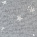 Weihnachten Gardine STAR weiß silber 140X250 Ösen