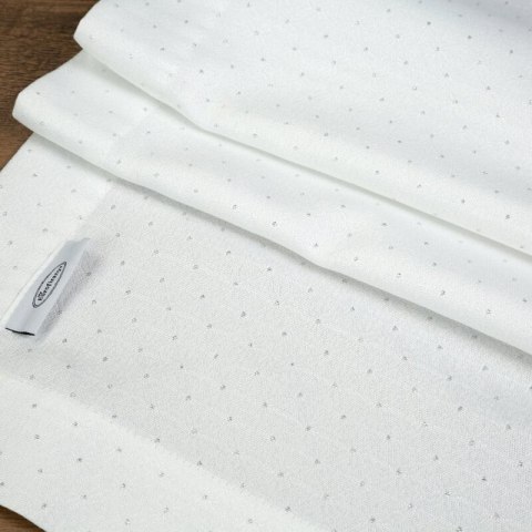 Tischdecke ELIZA weiß silber 140x240