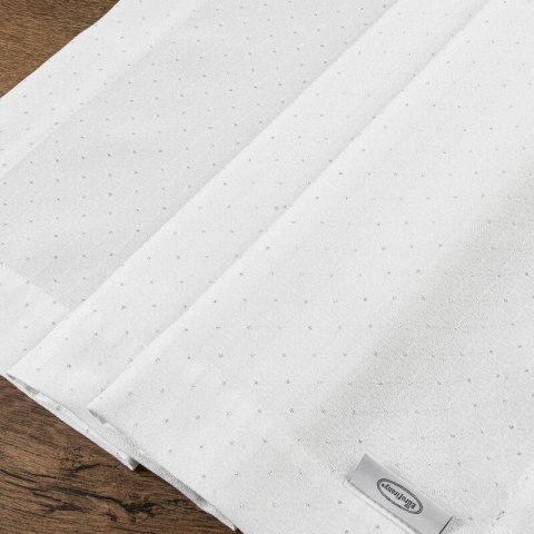 Tischdecke ELIZA weiß silber 140x240