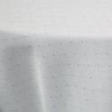 Tischdecke ELLEN weiß silber 120 RD