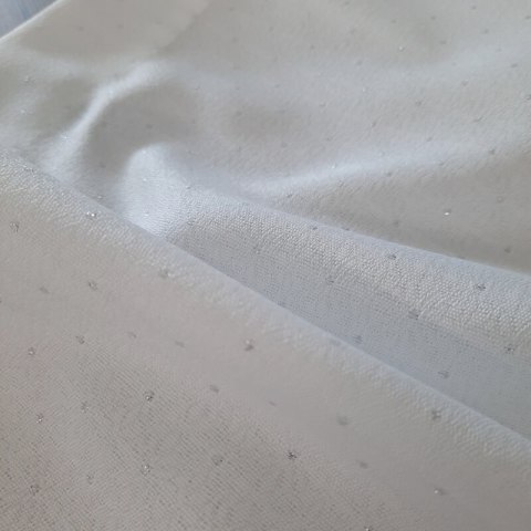 Tischdecke ELLEN weiß silber 140x220